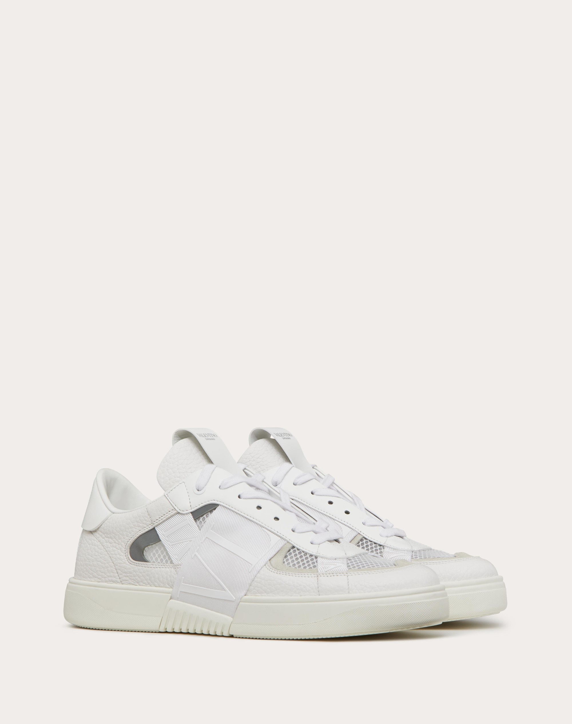 VL7N LOW-TOP SNEAKERS IN CALFSKIN AND MESH FABRIC WITH BANDS - 2