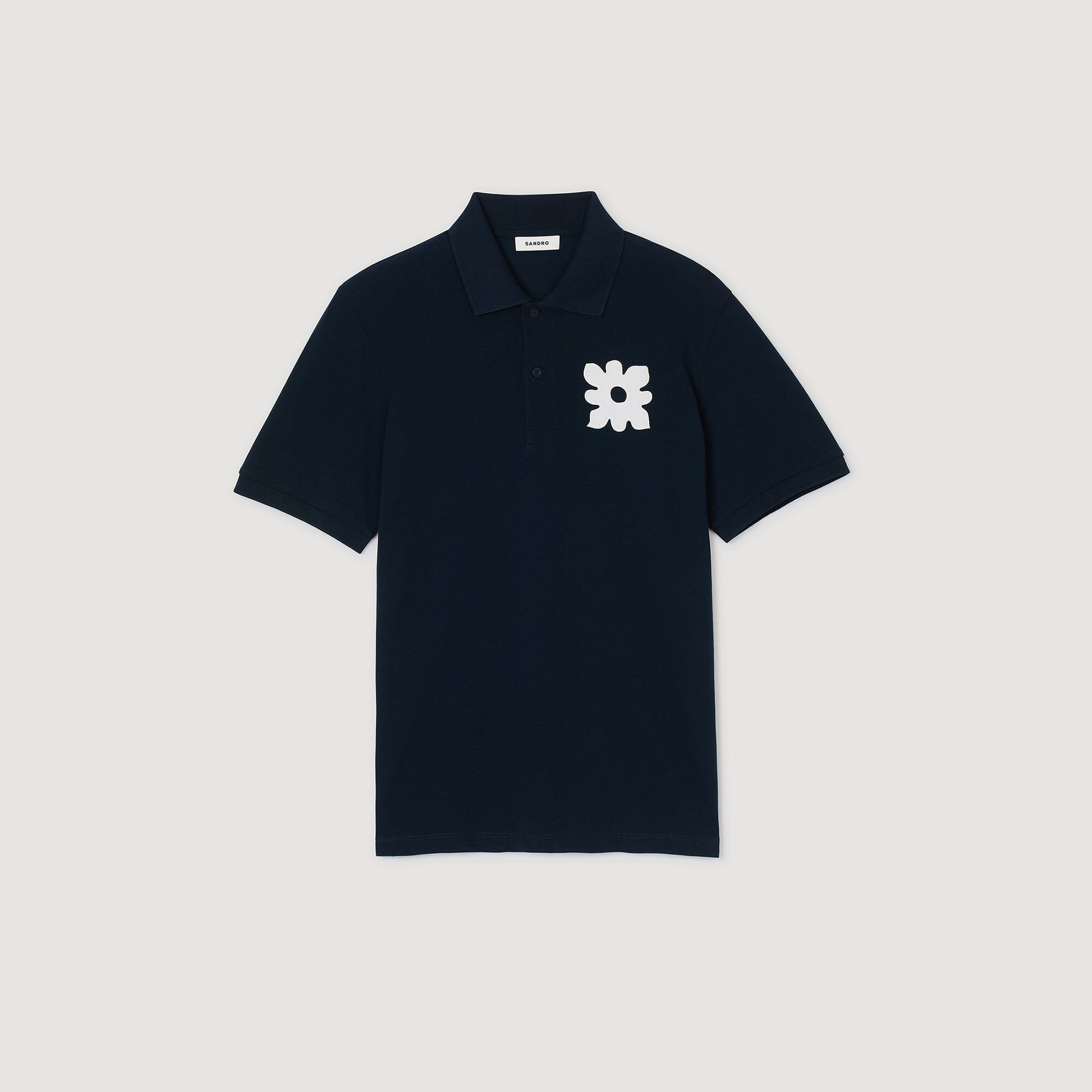 POLO SHIRT WITH FLOWER PATCH - 6