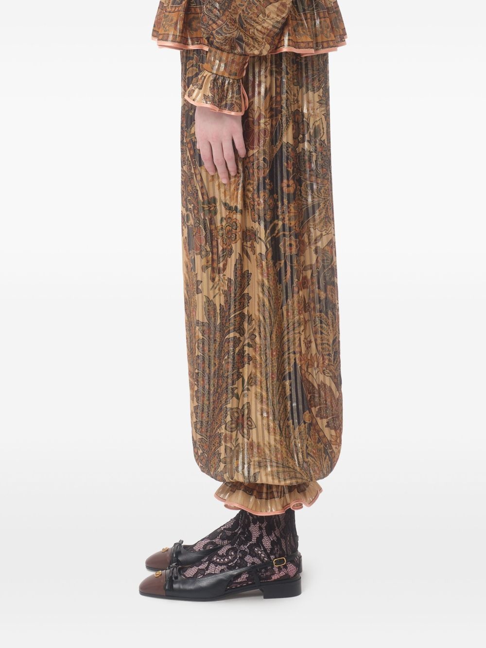 Voyage Imaginaire-print balloon trousers - 4