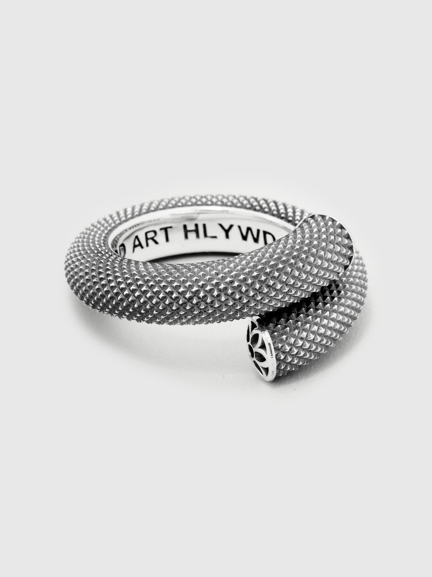 GOOD ART HLYWD Nixon Goosebumps Ring in Sterling Sliver