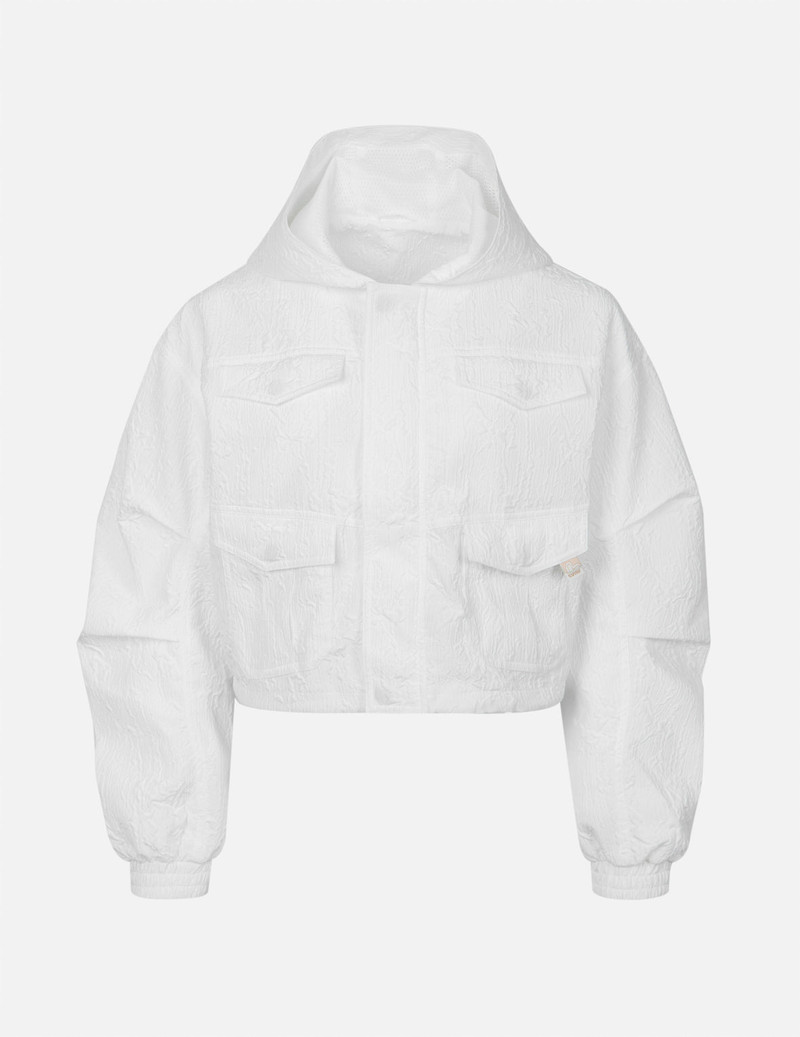 EVISU LOGO EMBROIDERY TEXTURED CROPPED FASHION FIT WINDBREAKER outlook