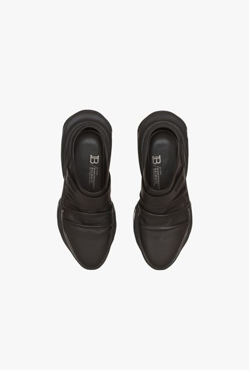 Black draped leather B-Bold mule sneakers 4