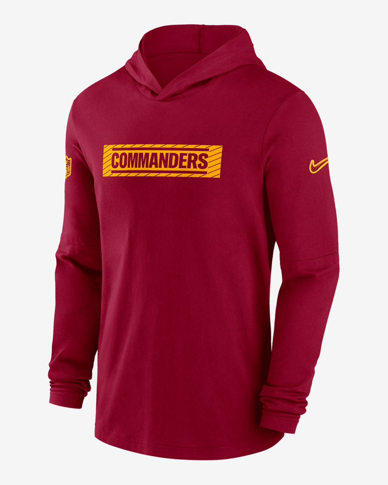 Washington Commanders Sideline Men's Nike Dri-FIT NFL Long-Sleeve Hooded Top 1