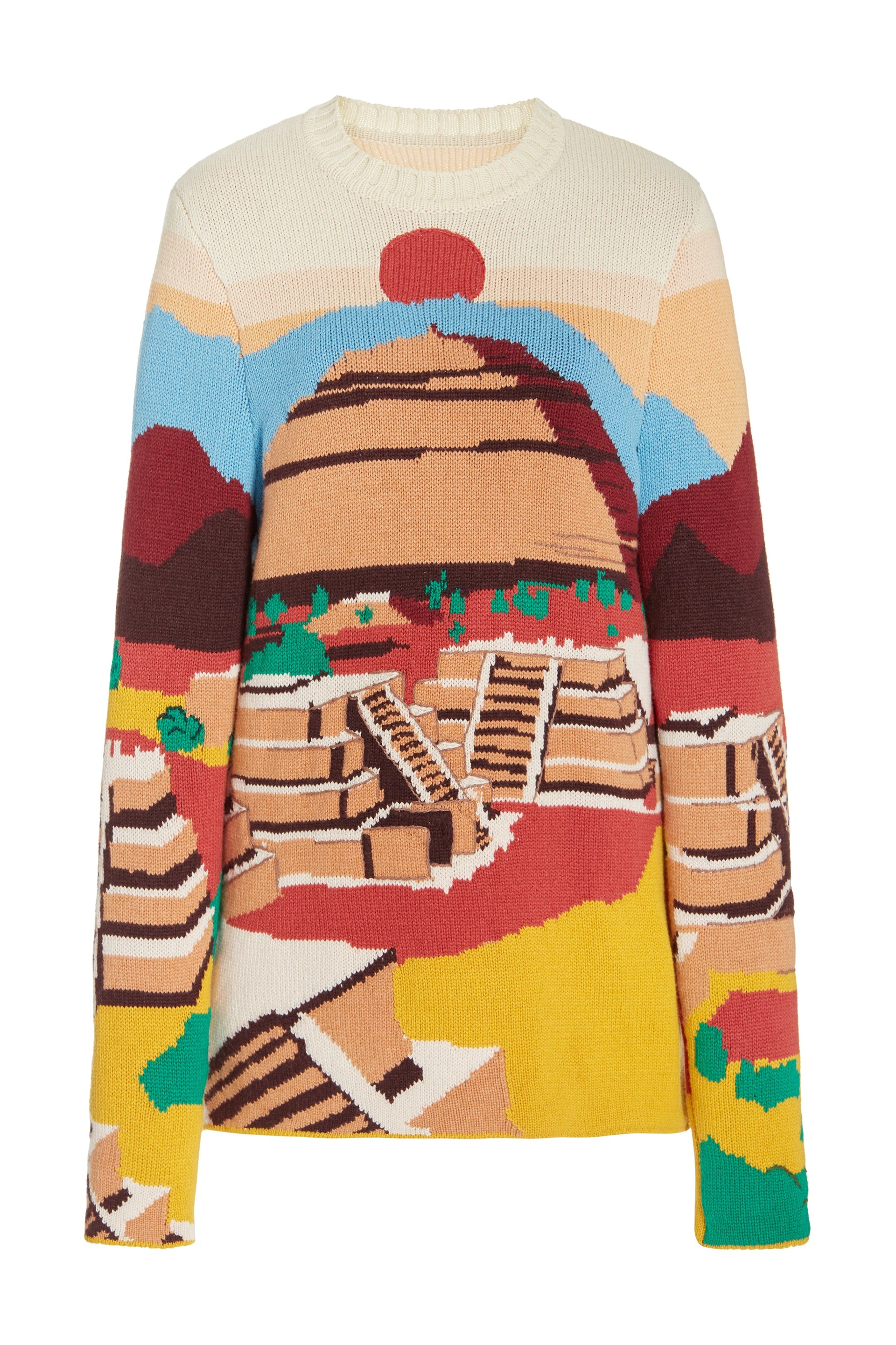 Ines Crew Neck Sweater in Aran Cashmere - 1