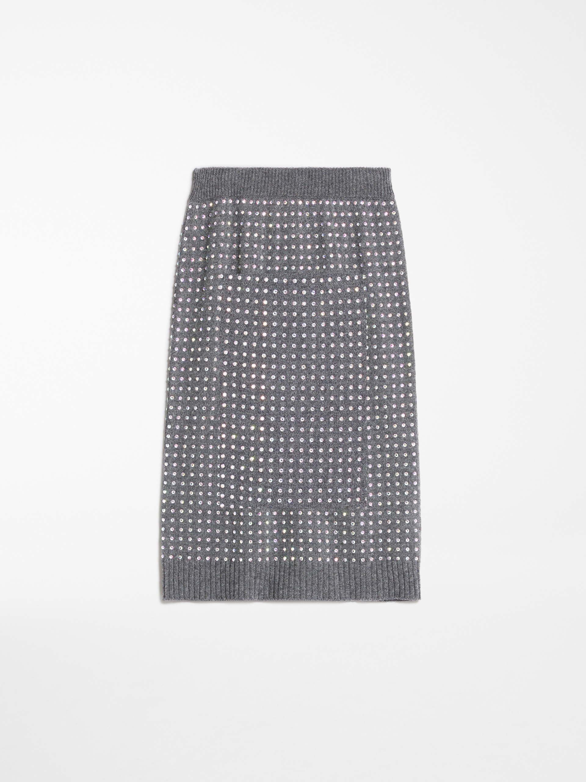 DENTICE Rhinestone-detail knit fabric skirt - 1