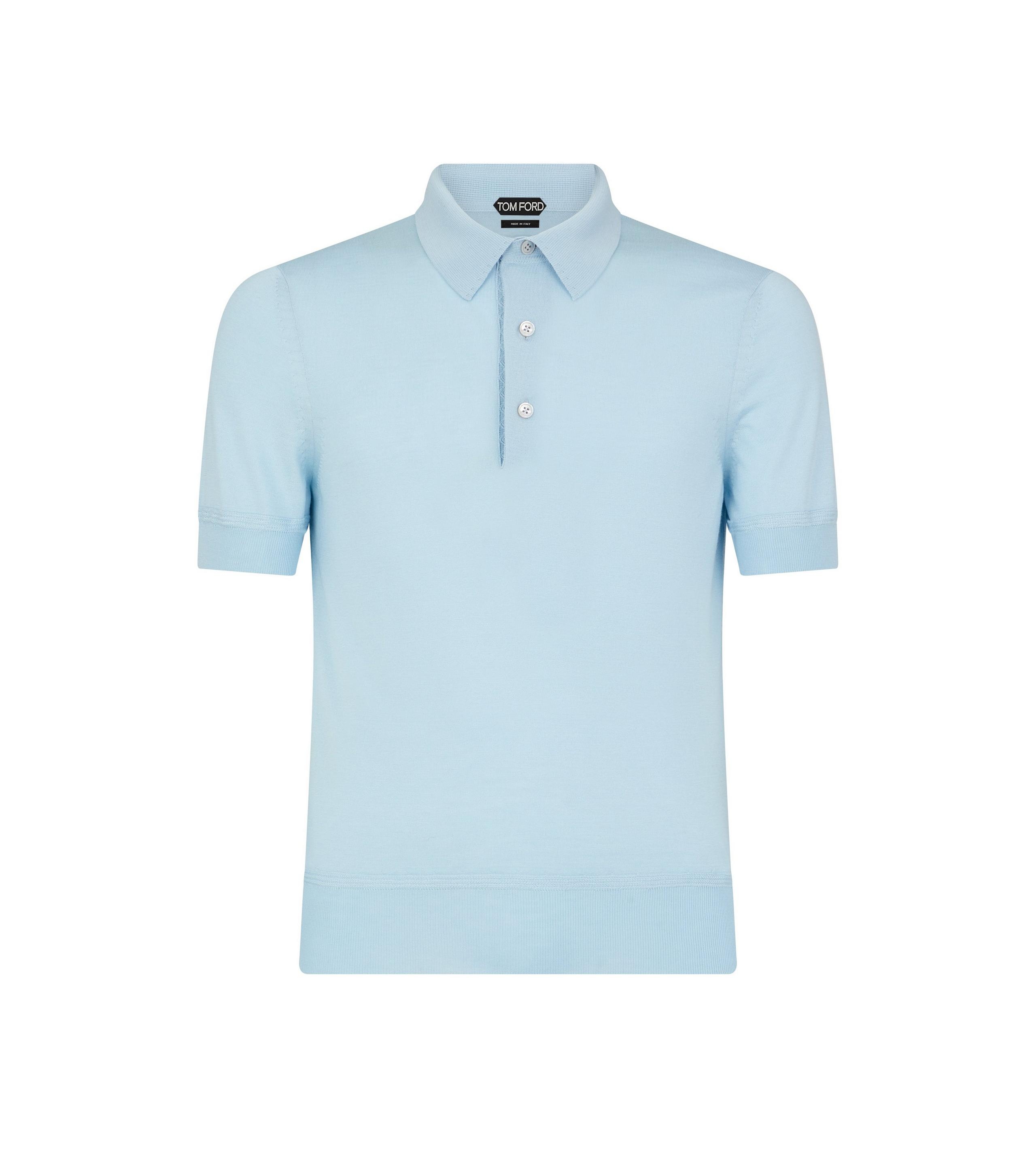 FINE GAUGE CASHMERE SILK POLO - 1