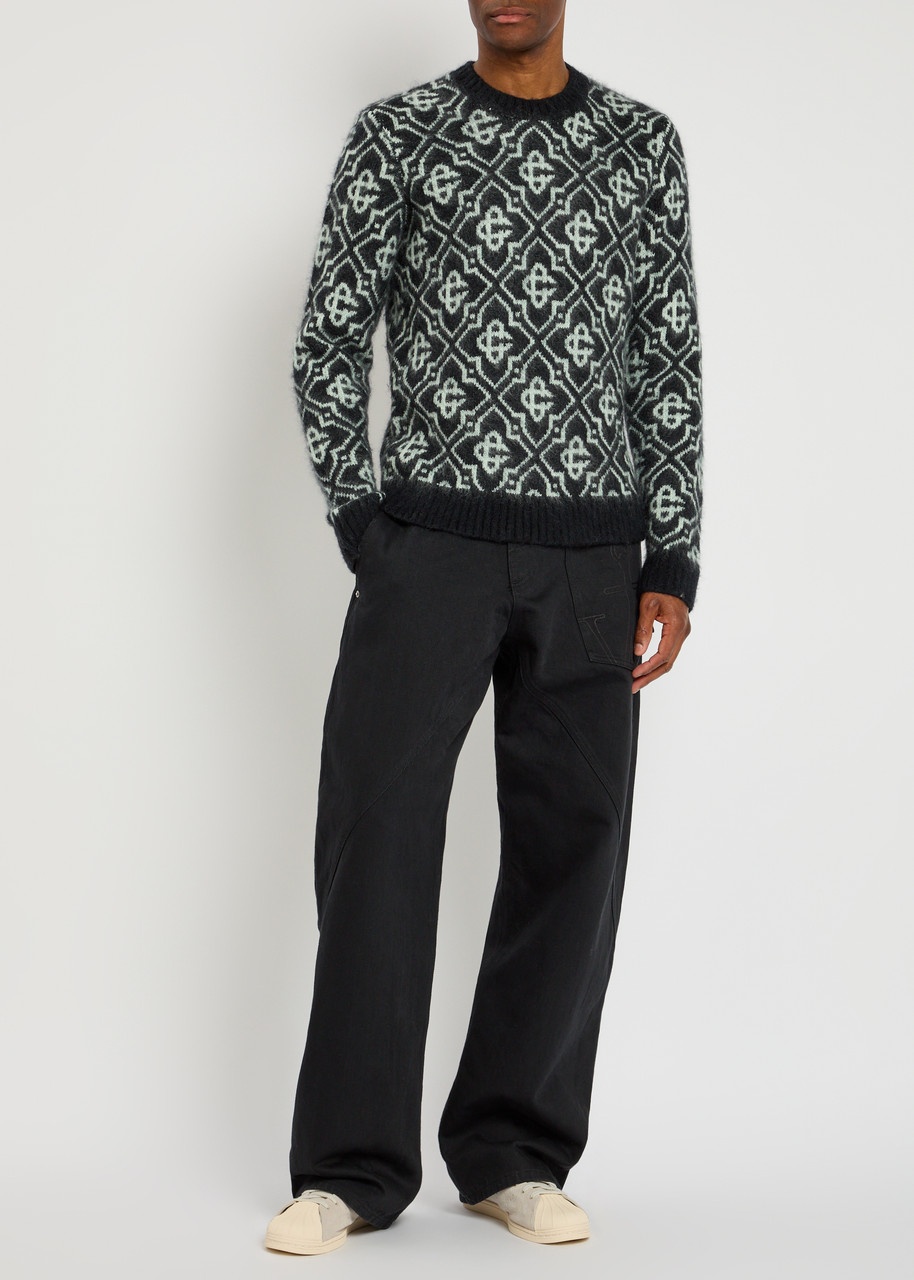 Casablanca Monogram Brushed-knit Jumper - 4