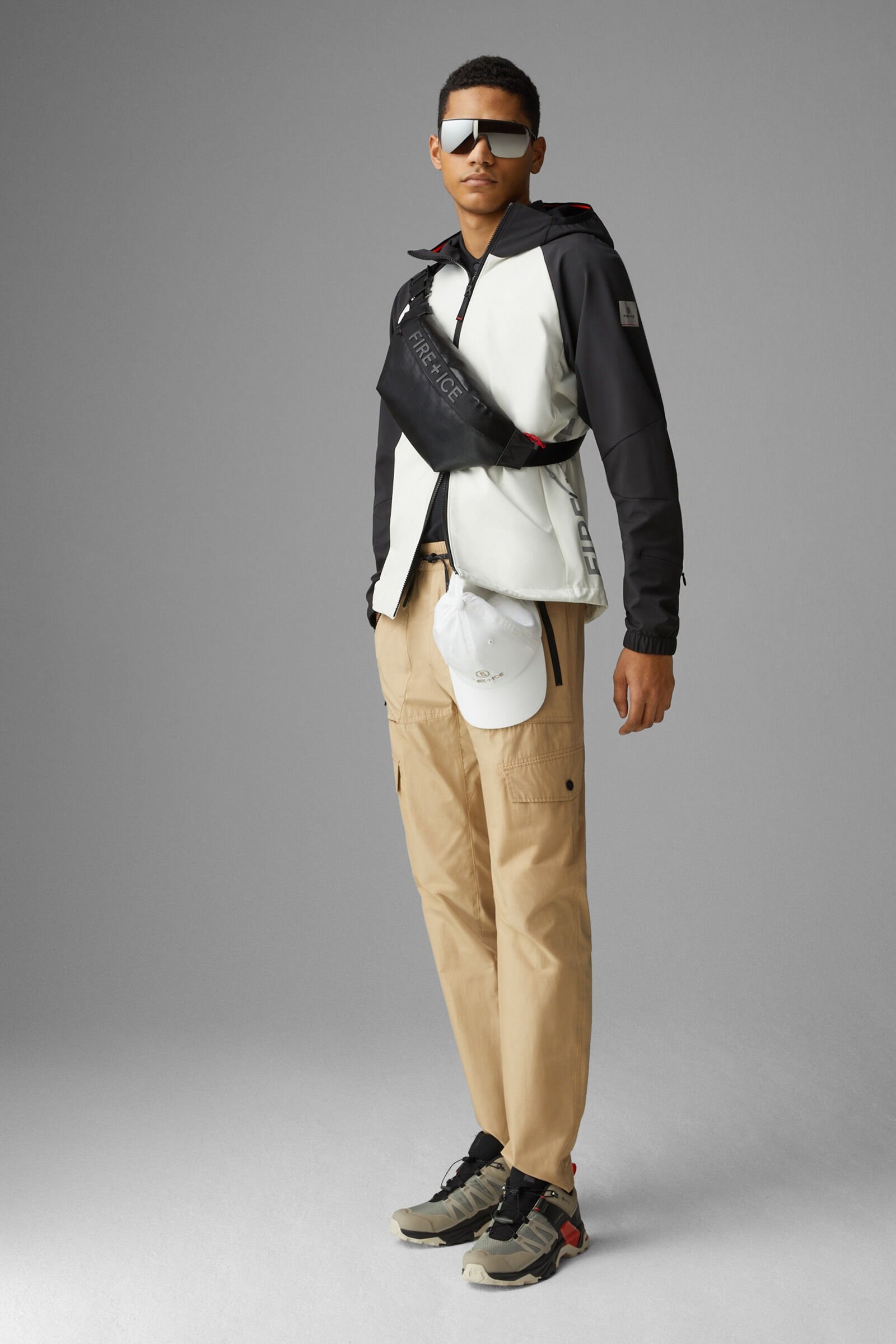 Gilmar Softshell jacket in Off-white/Black - 4