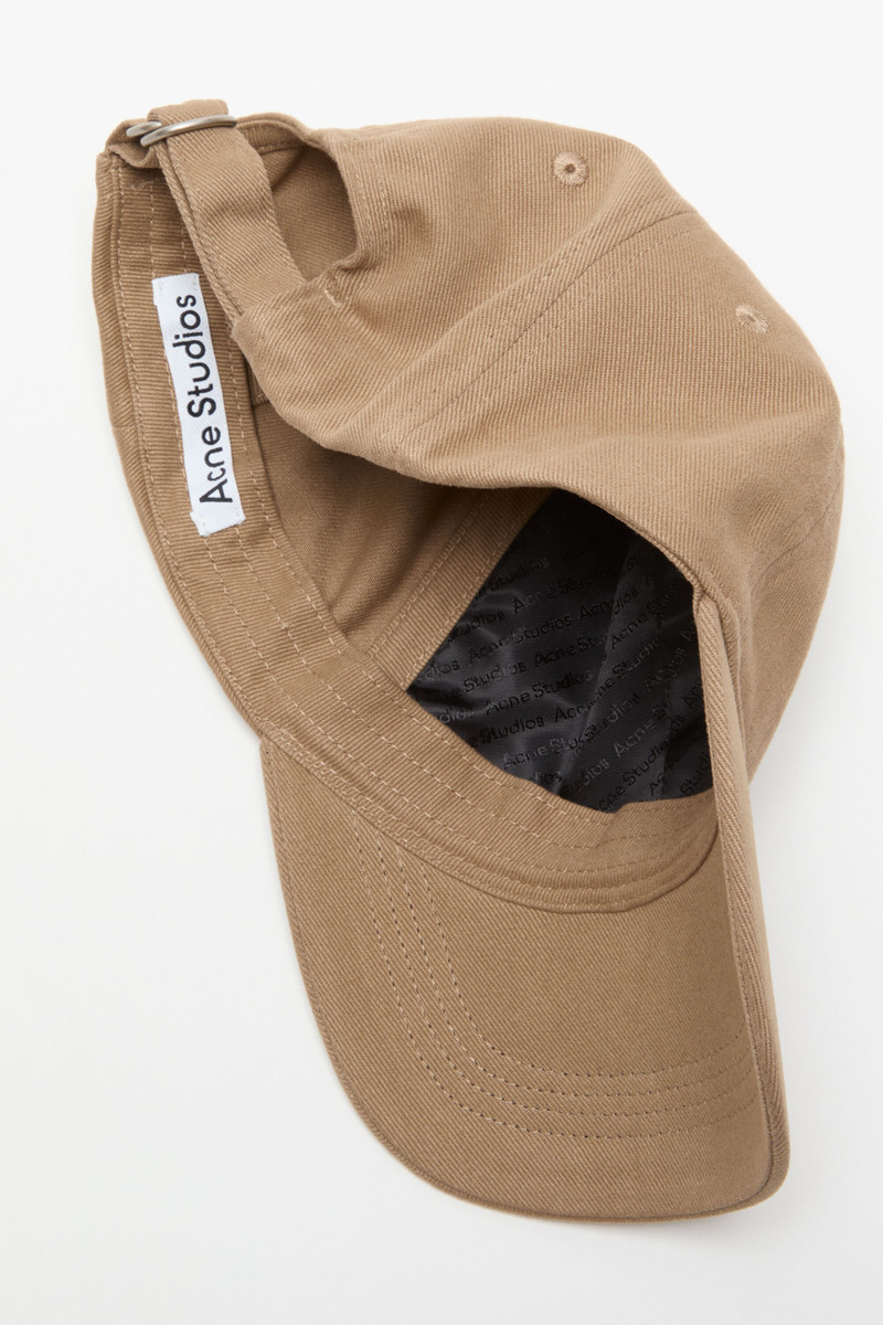 Acne Studios Twill logo cap - Khaki beige outlook