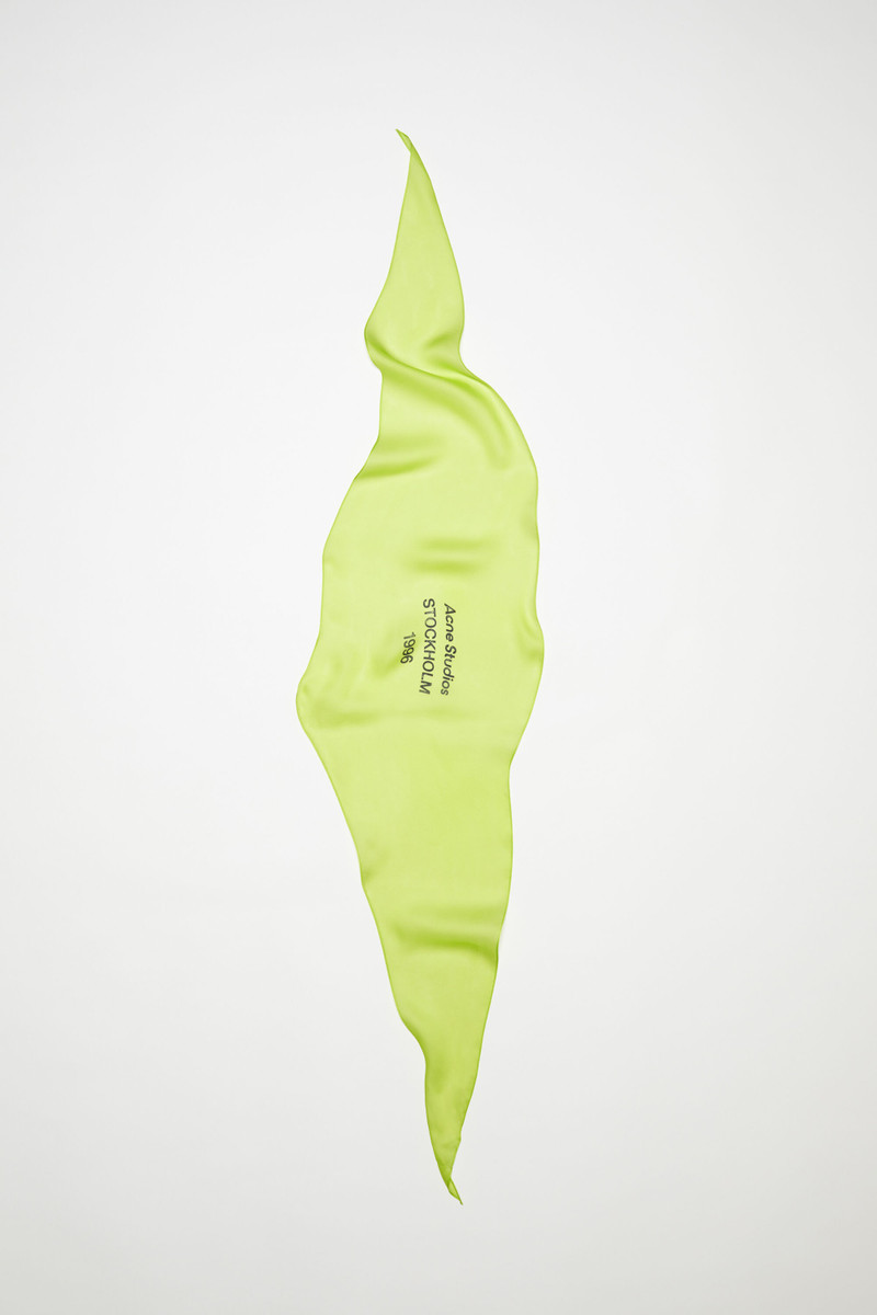 Silk scarf - Fluo yellow 1