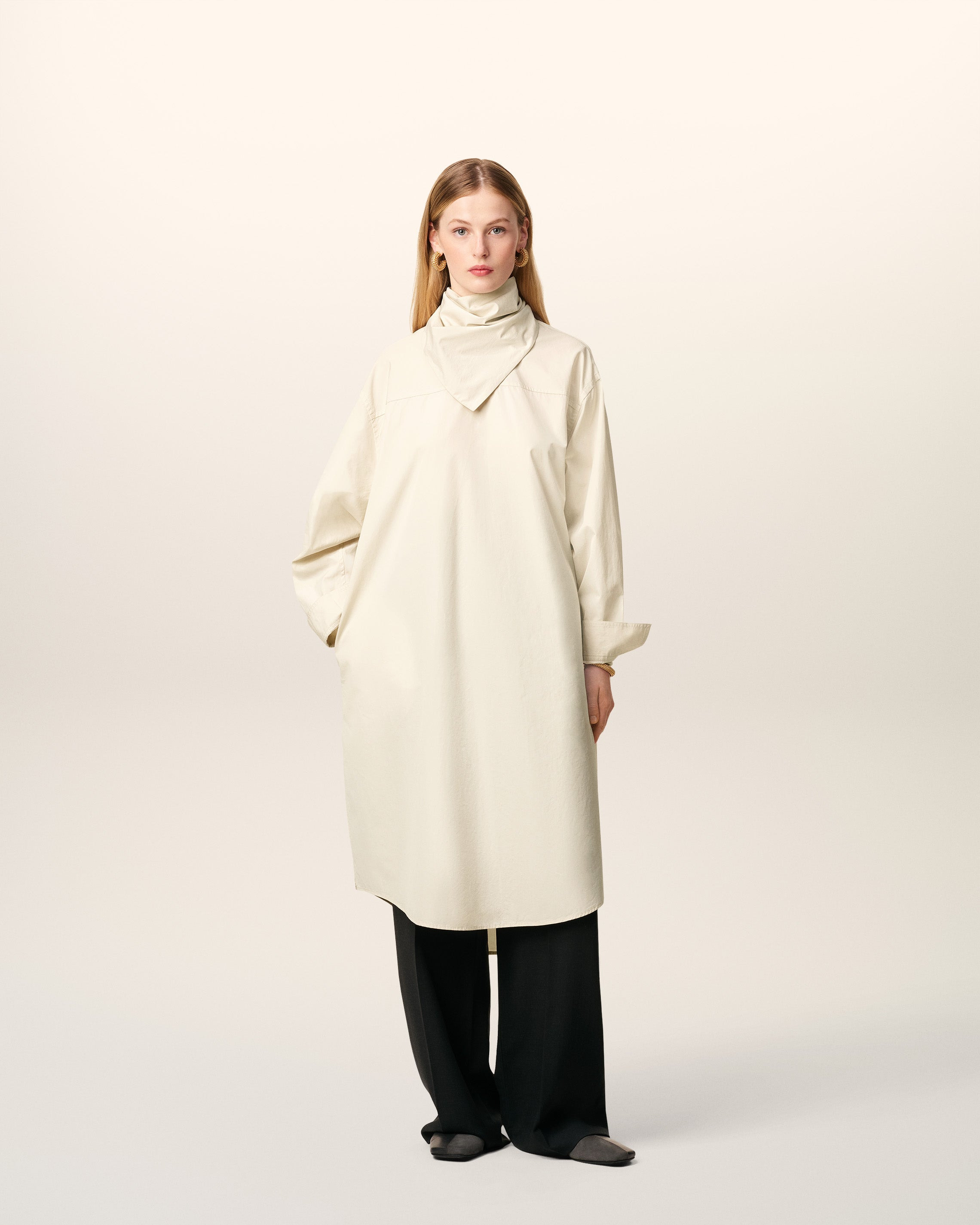 WHITE COTTON BANDANA MIDI DRESS - 6