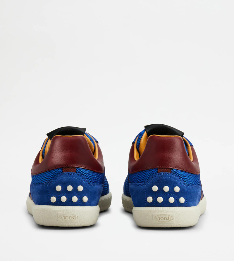 Tod's TOD'S TABS SNEAKERS IN SUEDE AND TECHNICAL FABRIC - BLUE, BURGUNDY outlook