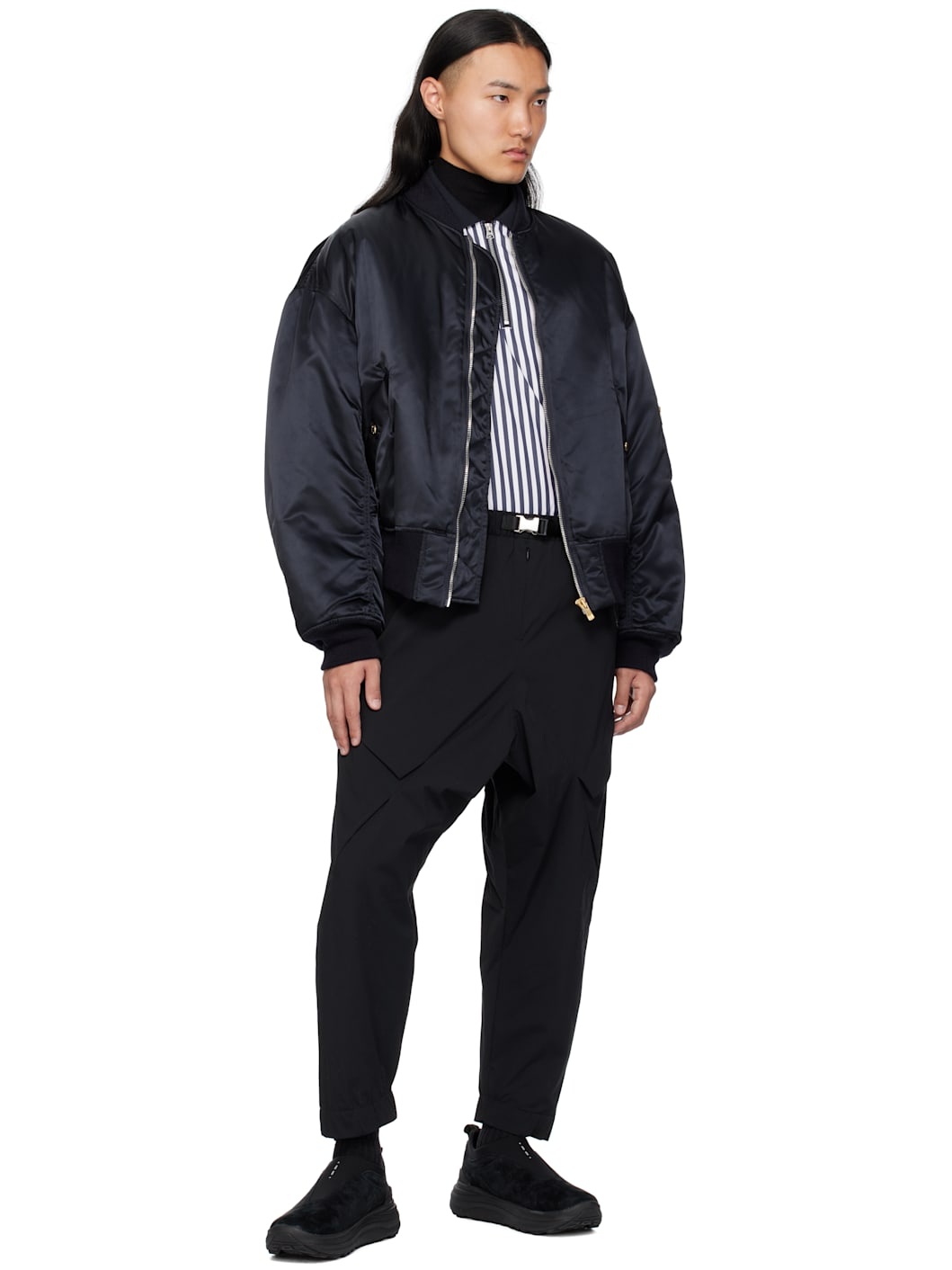 Black Tech Cargo Pants - 4