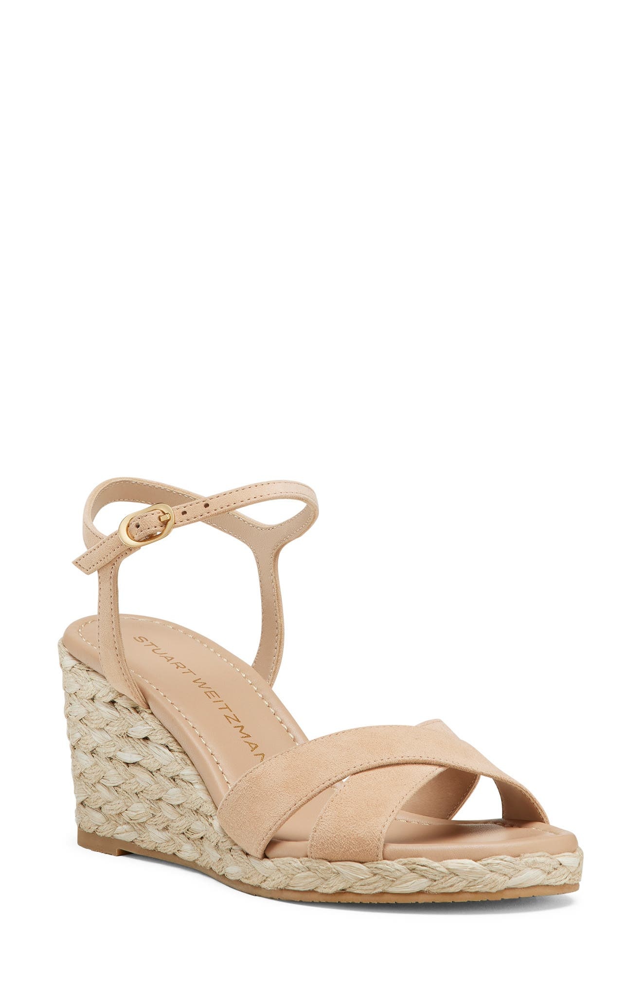 Stuart Weitzman Dayna Wedge Sandal in Adobe Suede at Nordstrom - 1