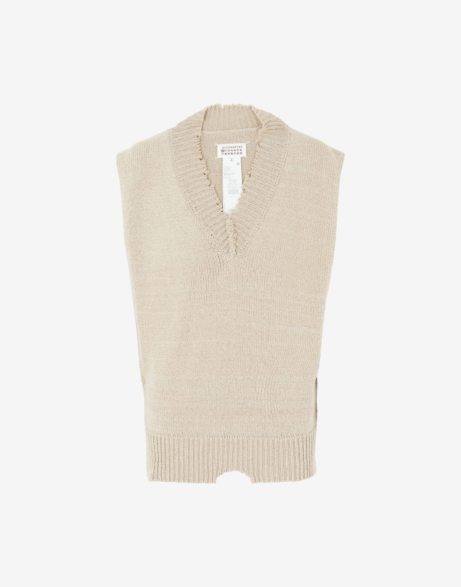 Sleeveless V-neck jumper - 1