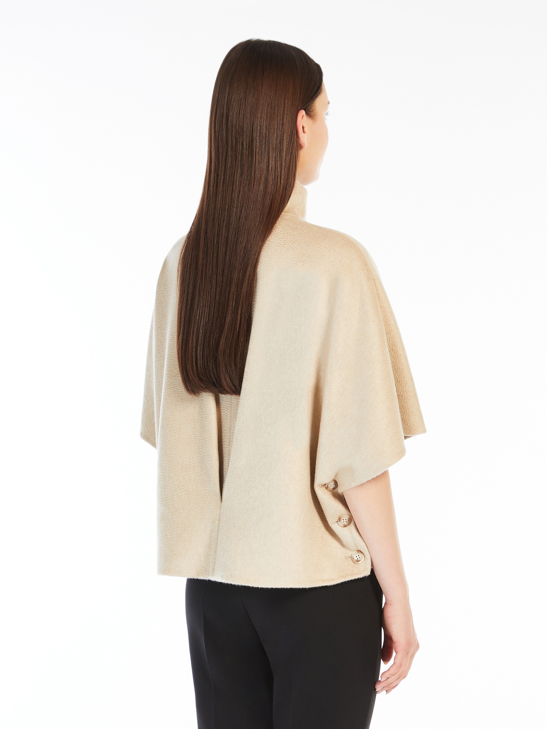 ROLL Short cashmere cape - 4