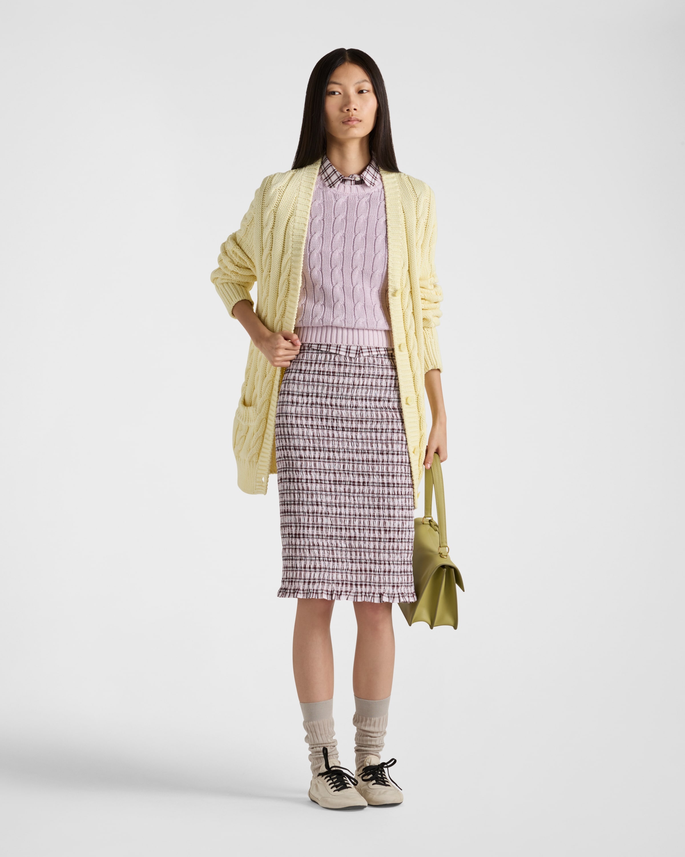 Checked cotton skirt - 2