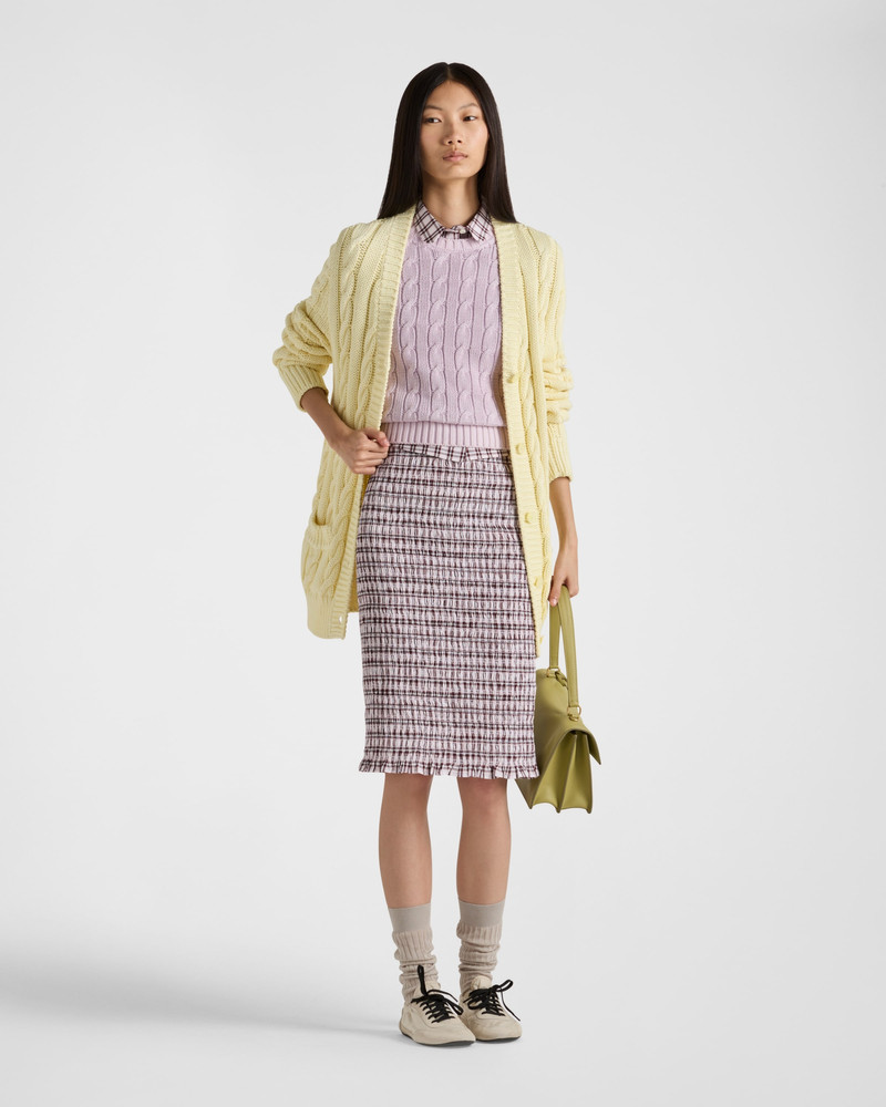Prada Checked cotton skirt outlook