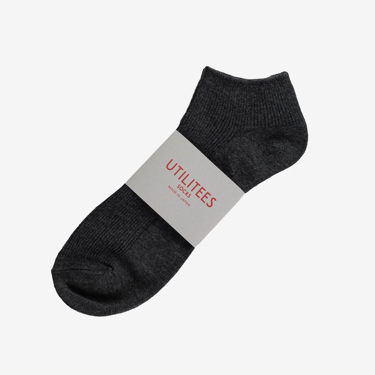 UTSS-CGR UTILITEES Mixed Cotton Sneaker Socks - Charcoal Grey - 2