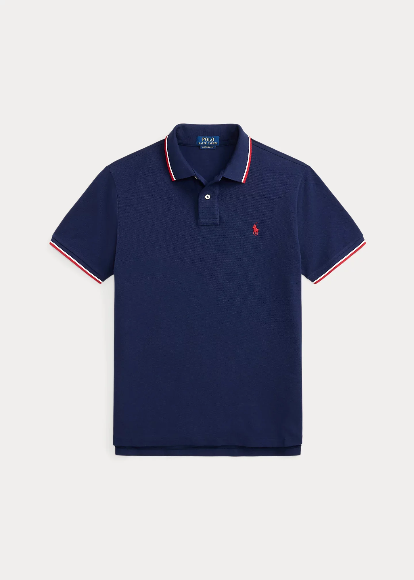 Custom Slim Fit Mesh Polo Shirt - 1