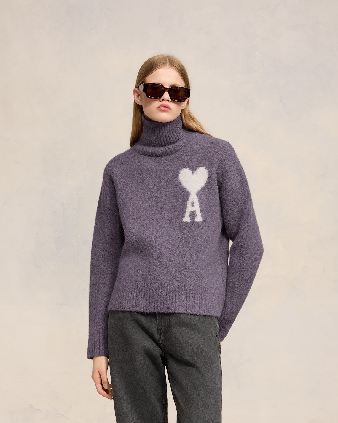 OFF-WHITE AMI DE COEUR FUNNEL NECK SWEATER - 2