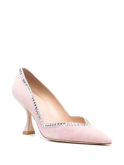 Stuart Weitzman 70mm suede crystal-embellished pumps outlook