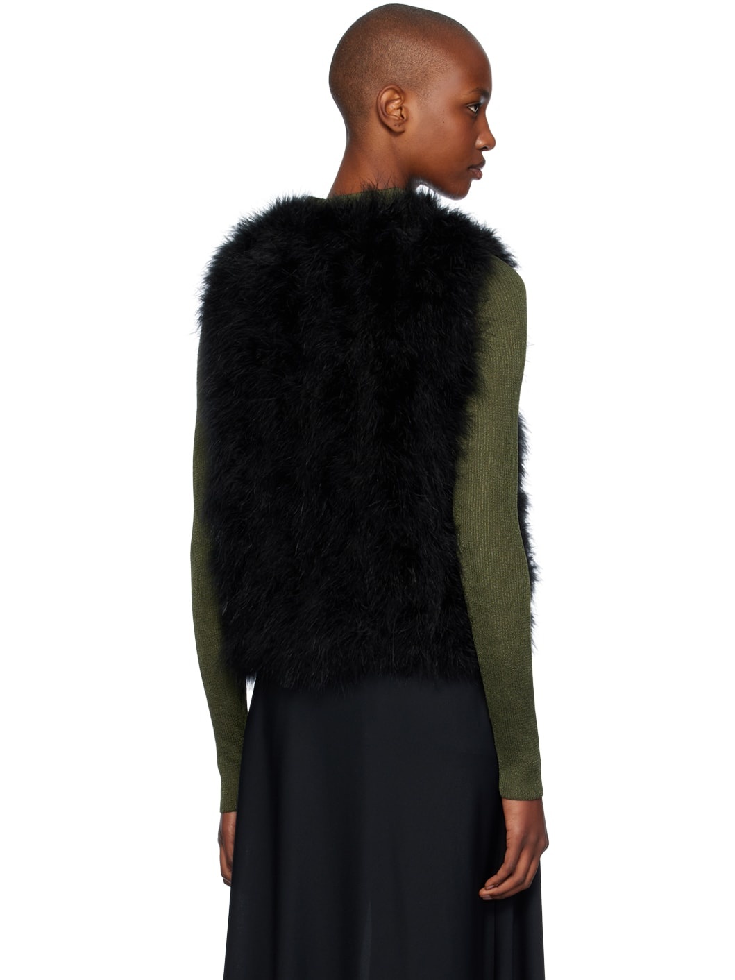 Black Feather Vest - 3