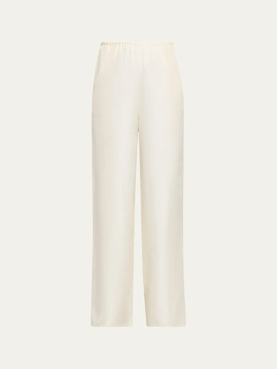 Monogram Silk Pj Bottoms - 1