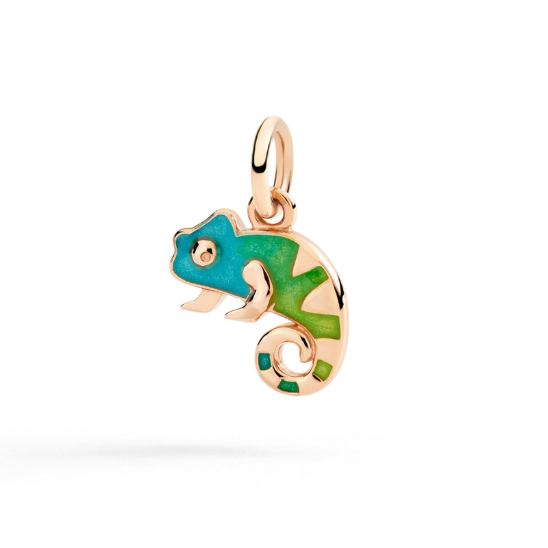 ROSE GOLD & ENAMEL CHAMELEON CHARM 1