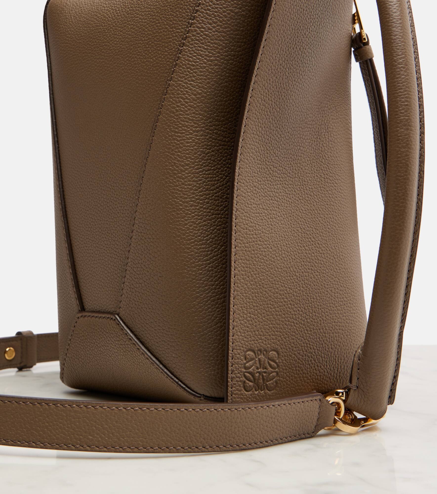 Puzzle Small leather tote bag - 6