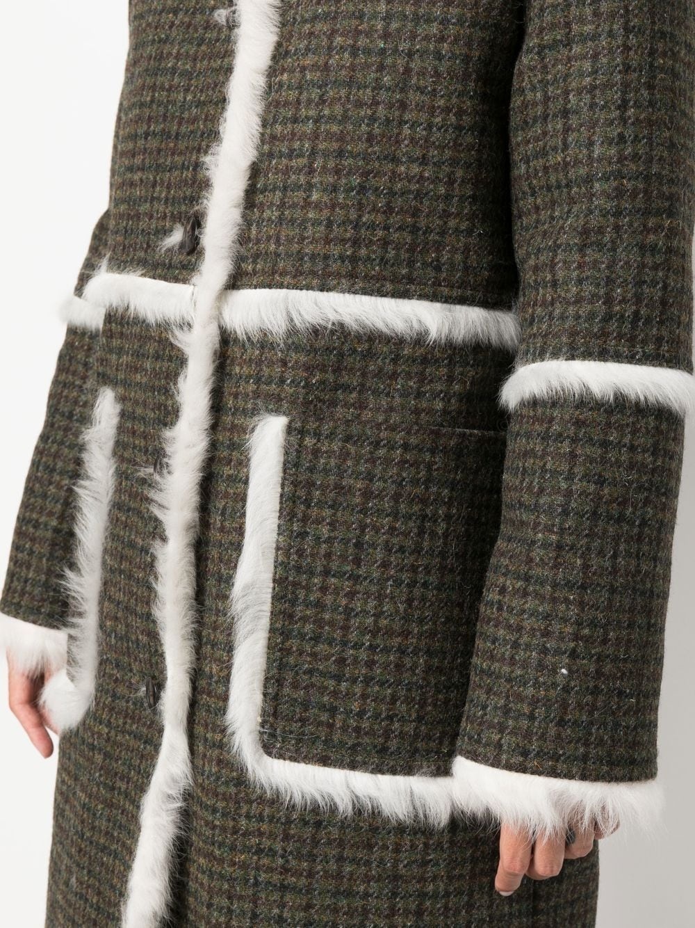 shearling wool coat - 5