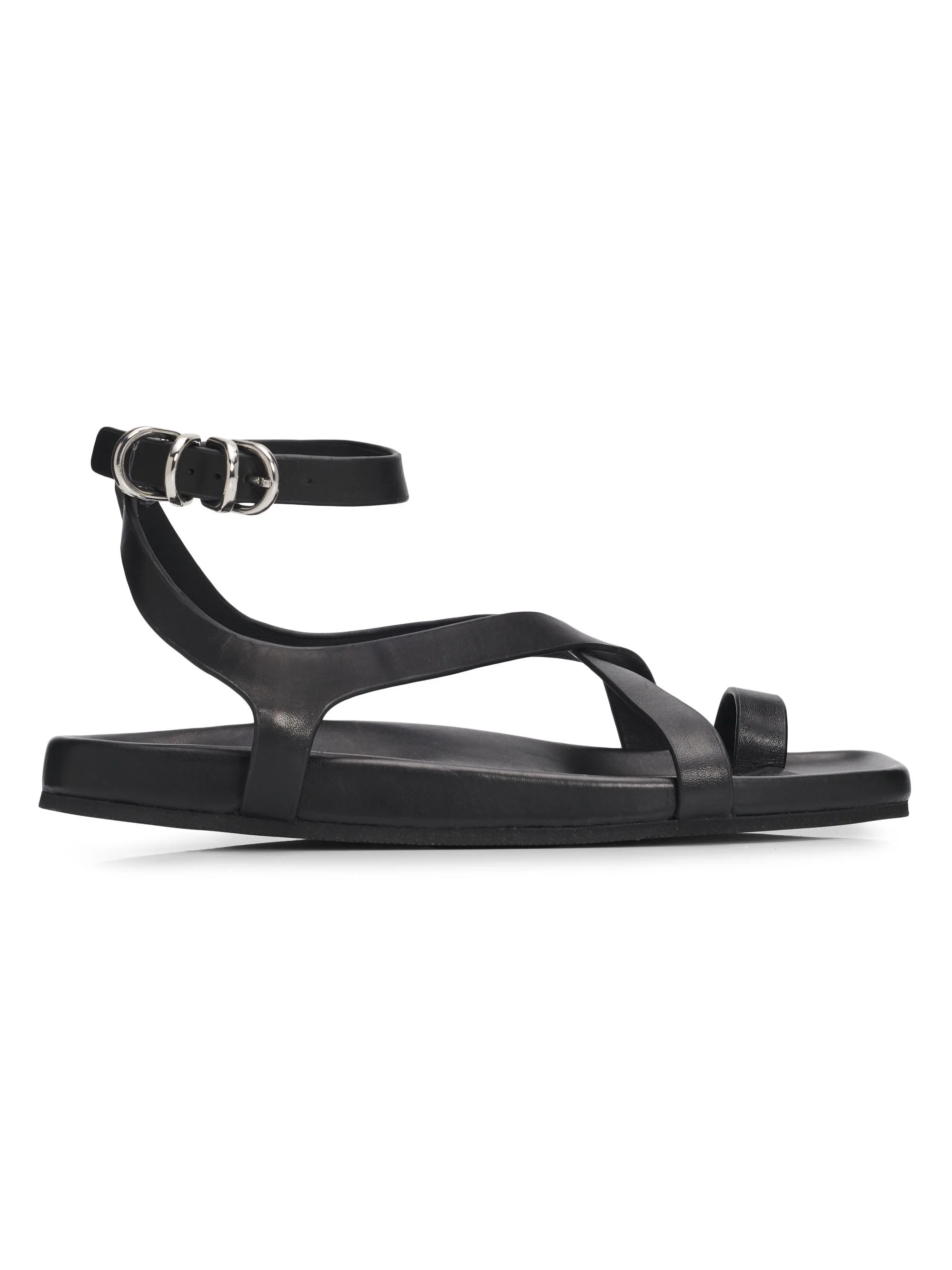 Women's Rue Leather Sandals - Black - 1