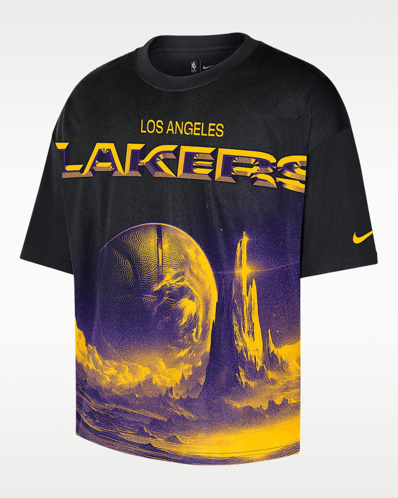 Los Angeles Lakers Courtside Men's Nike NBA Boxy T-Shirt 1