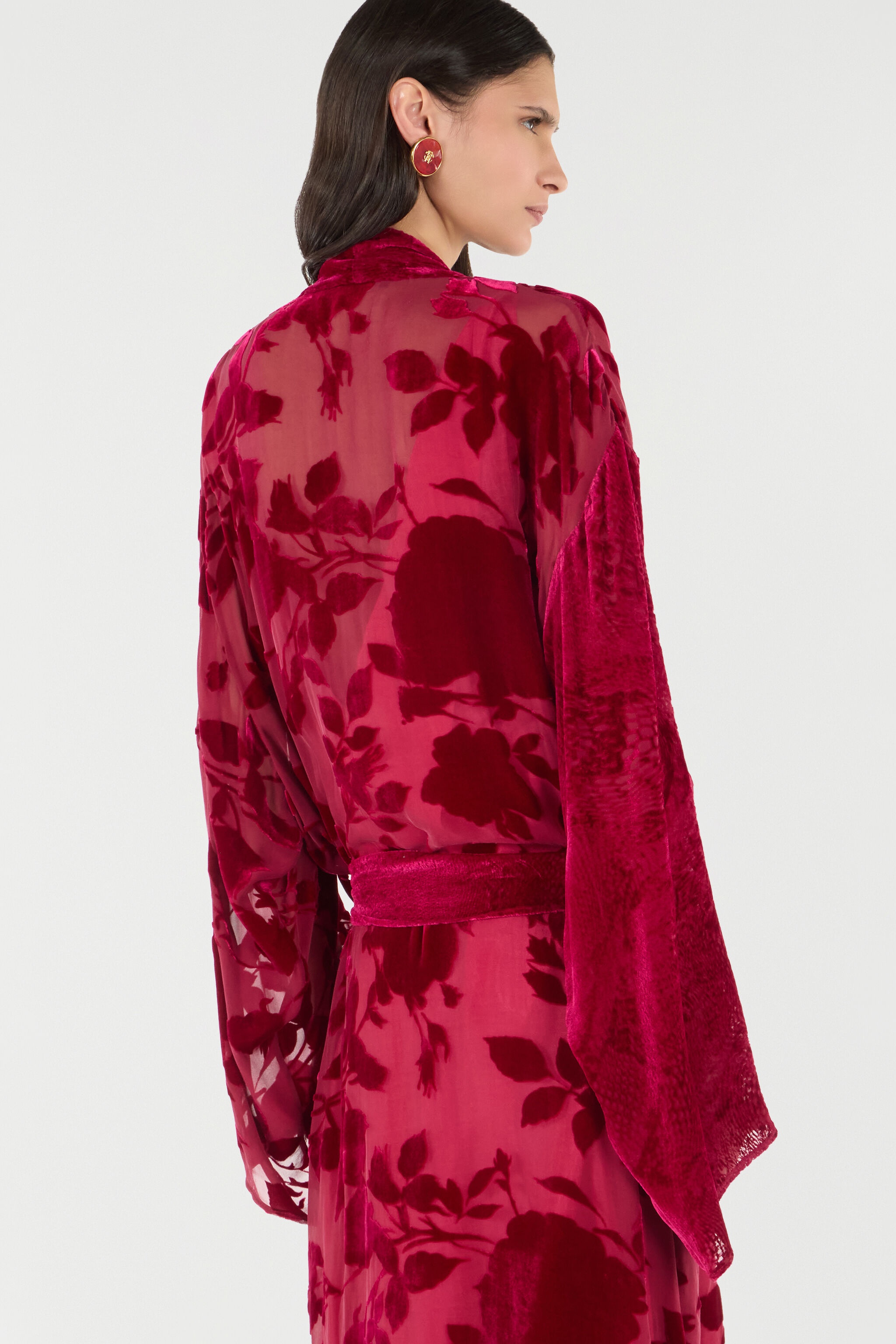 Robe With Rose And Python Pattern - 7