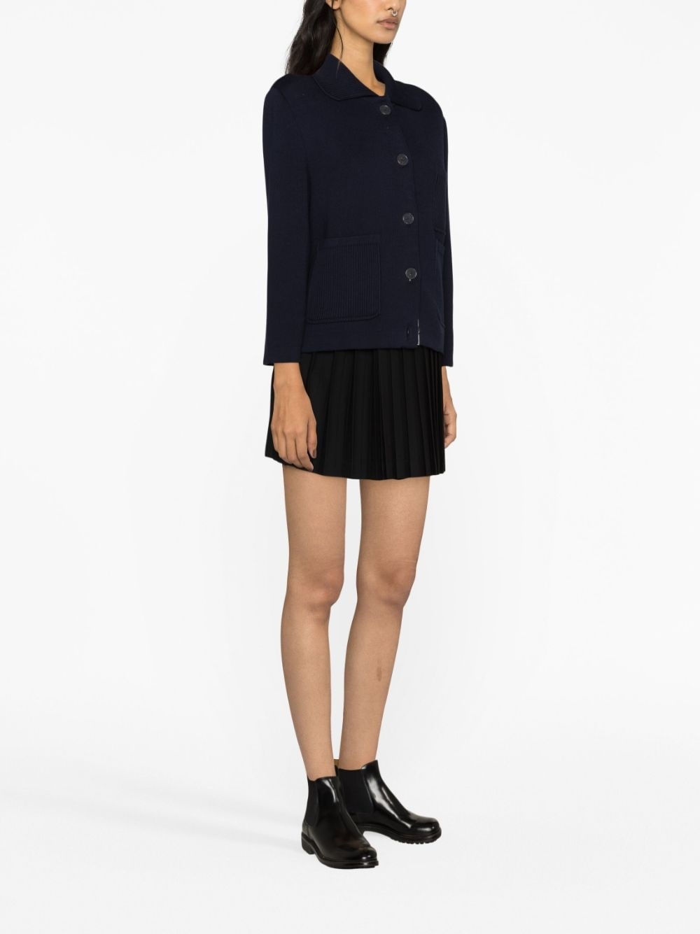RWB-stripe intarsia jacket - 4