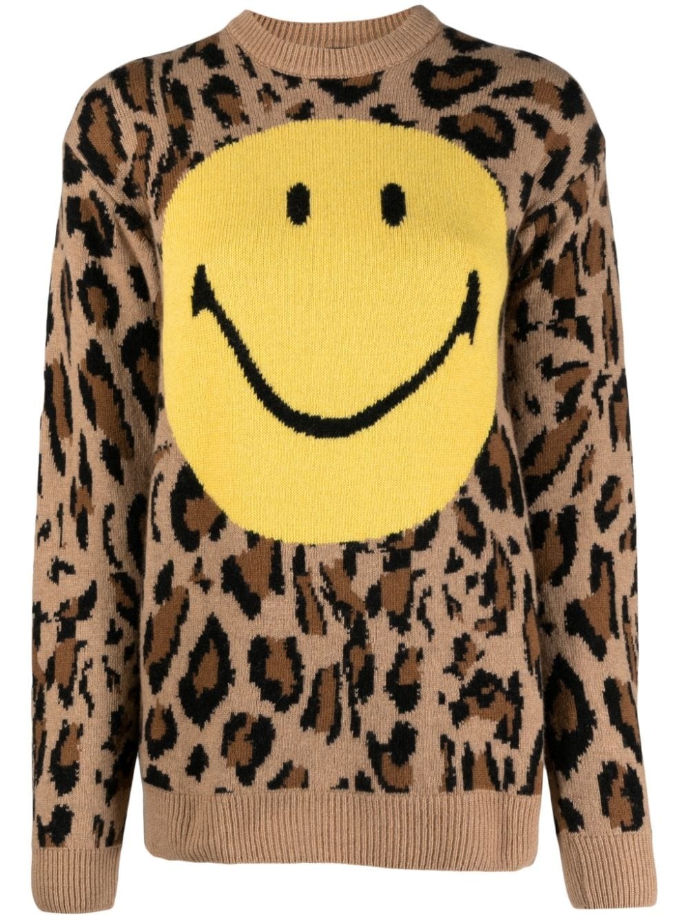 smiley-face anima-pattern jumper - 1
