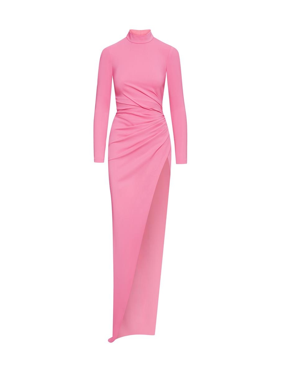 DRAPED FRONT CADY GOWN - 5