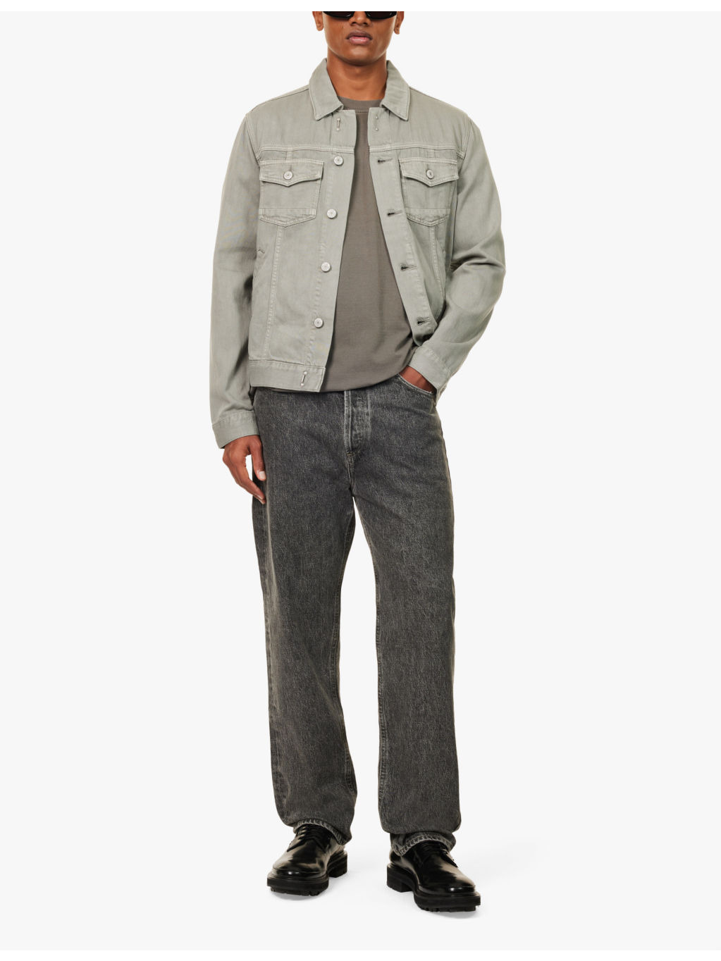 90's faded-wash straight-leg recycled-denim jeans - 2