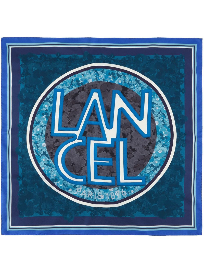 Roxane logo-print silk scarf 1