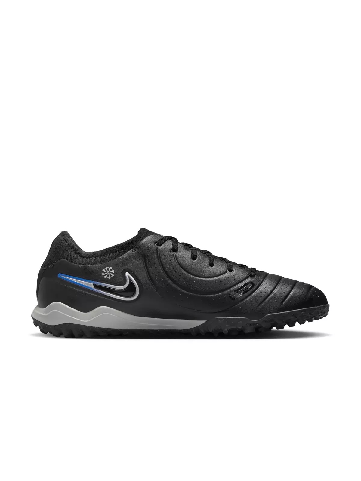 Tiempo Legend 10 Pro Turf "Black/Hyper Royal/Chrome" Men's Soccer Shoe - 1