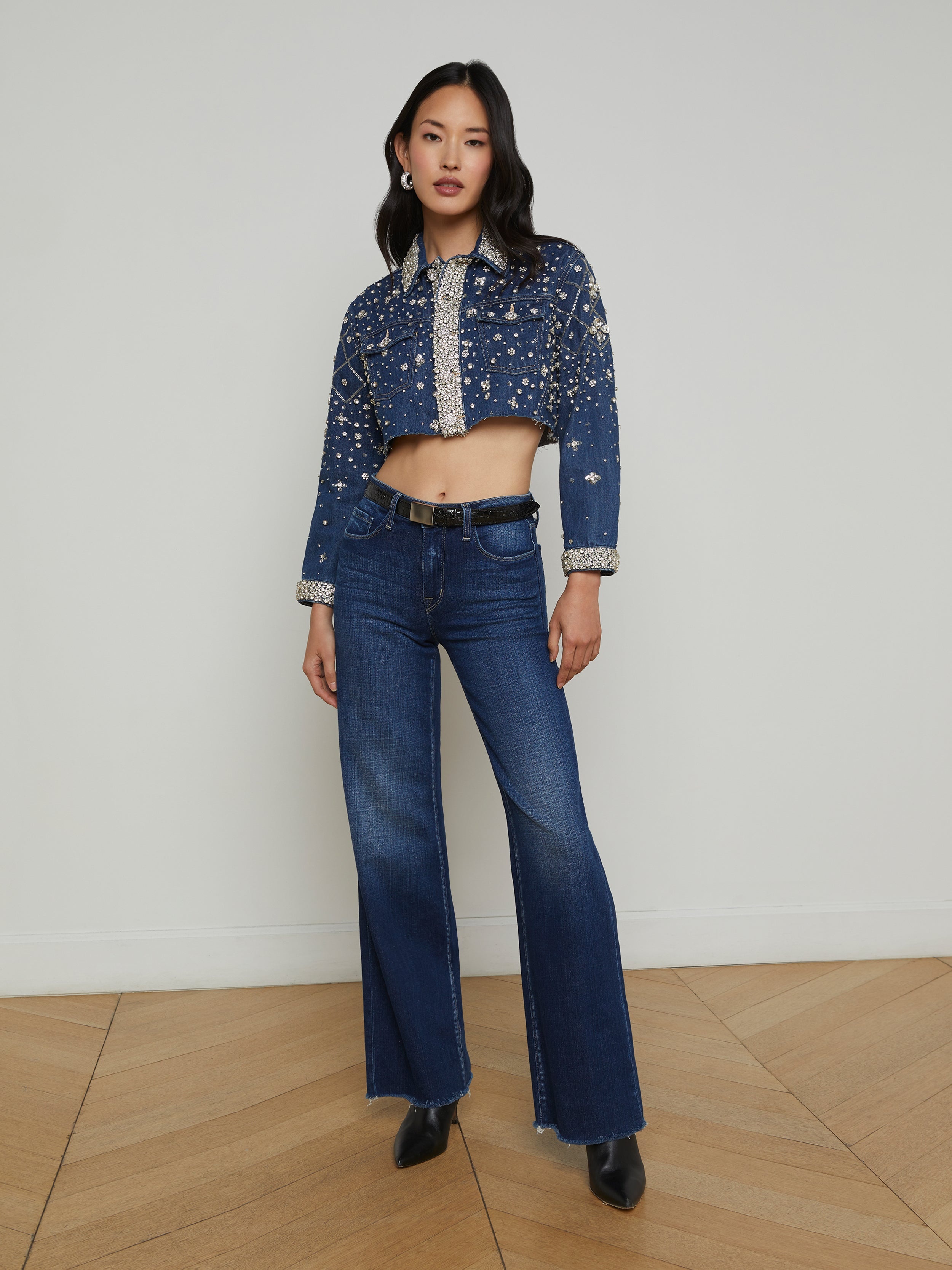 Genevie Embellished Denim Jacket - 3