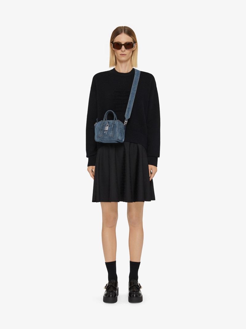 Givenchy ANTIGONA TOY LOCK BAG IN WASHED DENIM outlook