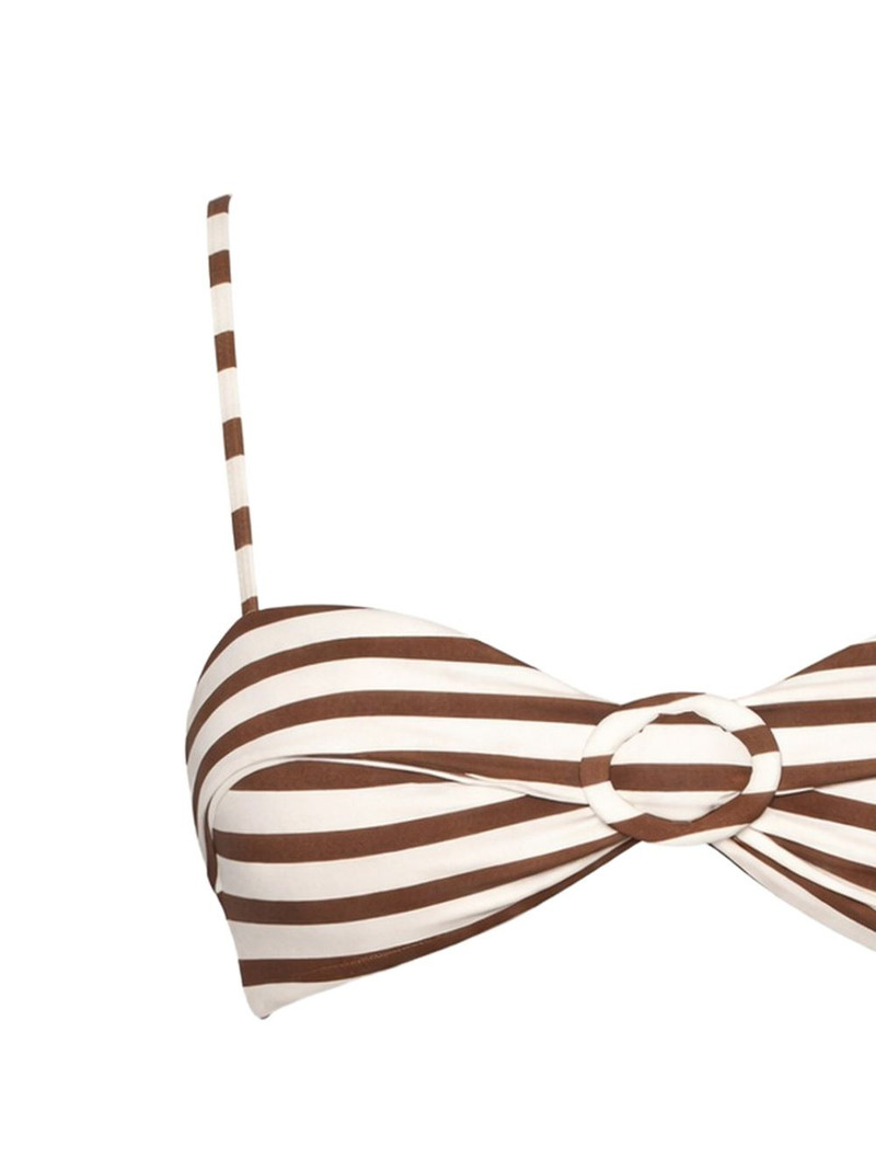 Cult Gaia Alouette striped ring bikini top outlook