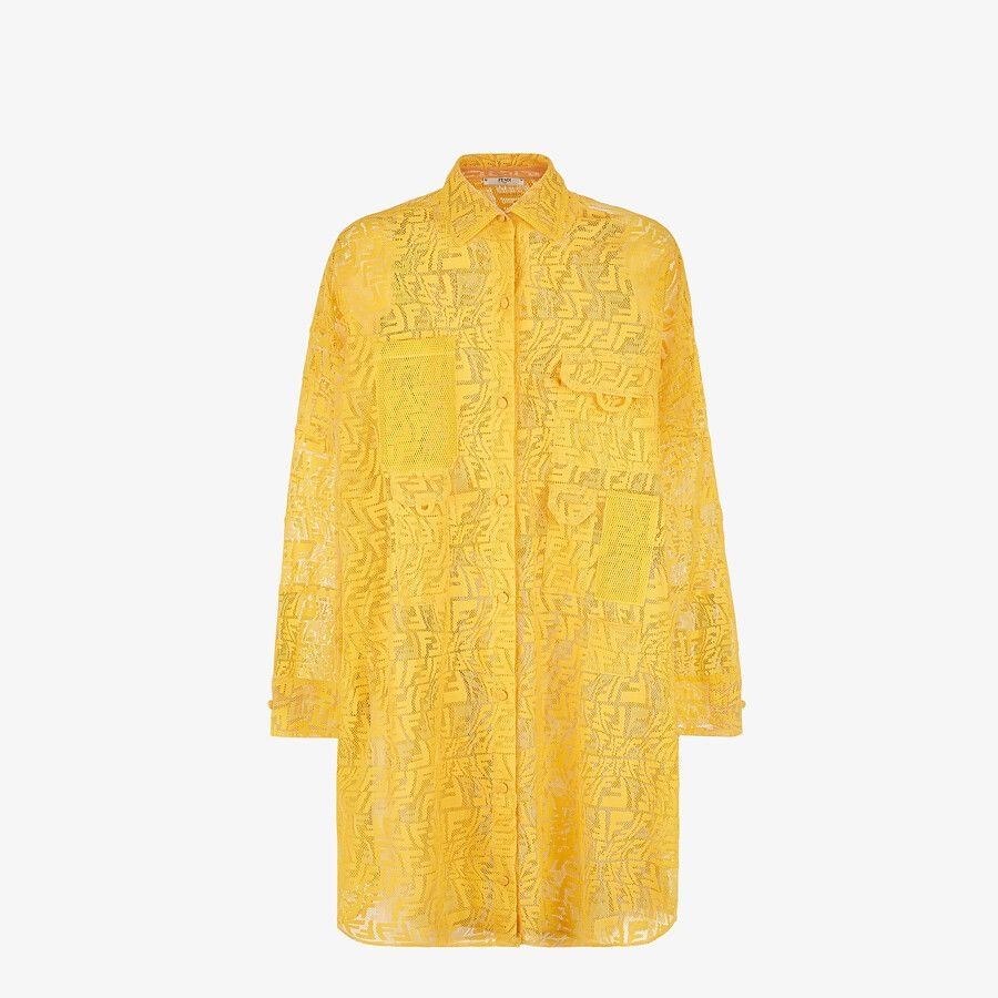 Yellow lace dress - 1