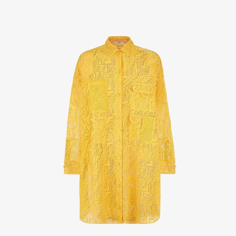 Yellow lace dress 1