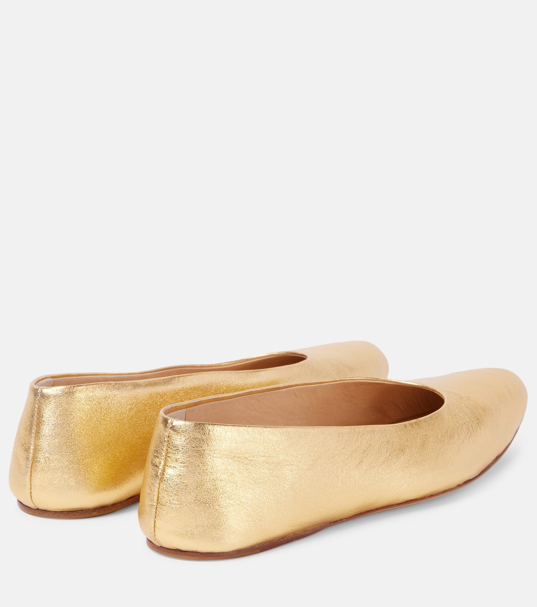 Andre metallic leather ballet flats - 2