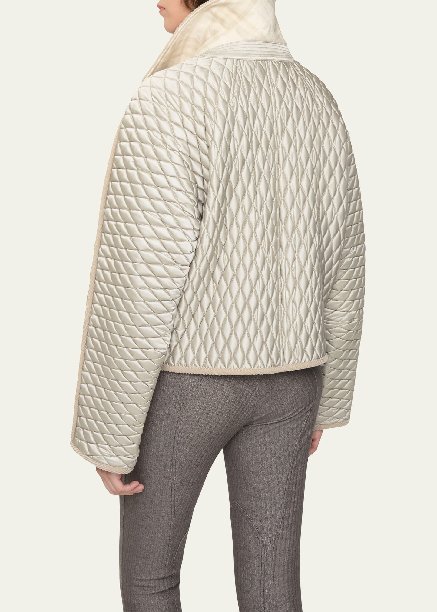 Floriston Corduroy-Trim Quilted Barn Jacket - 3