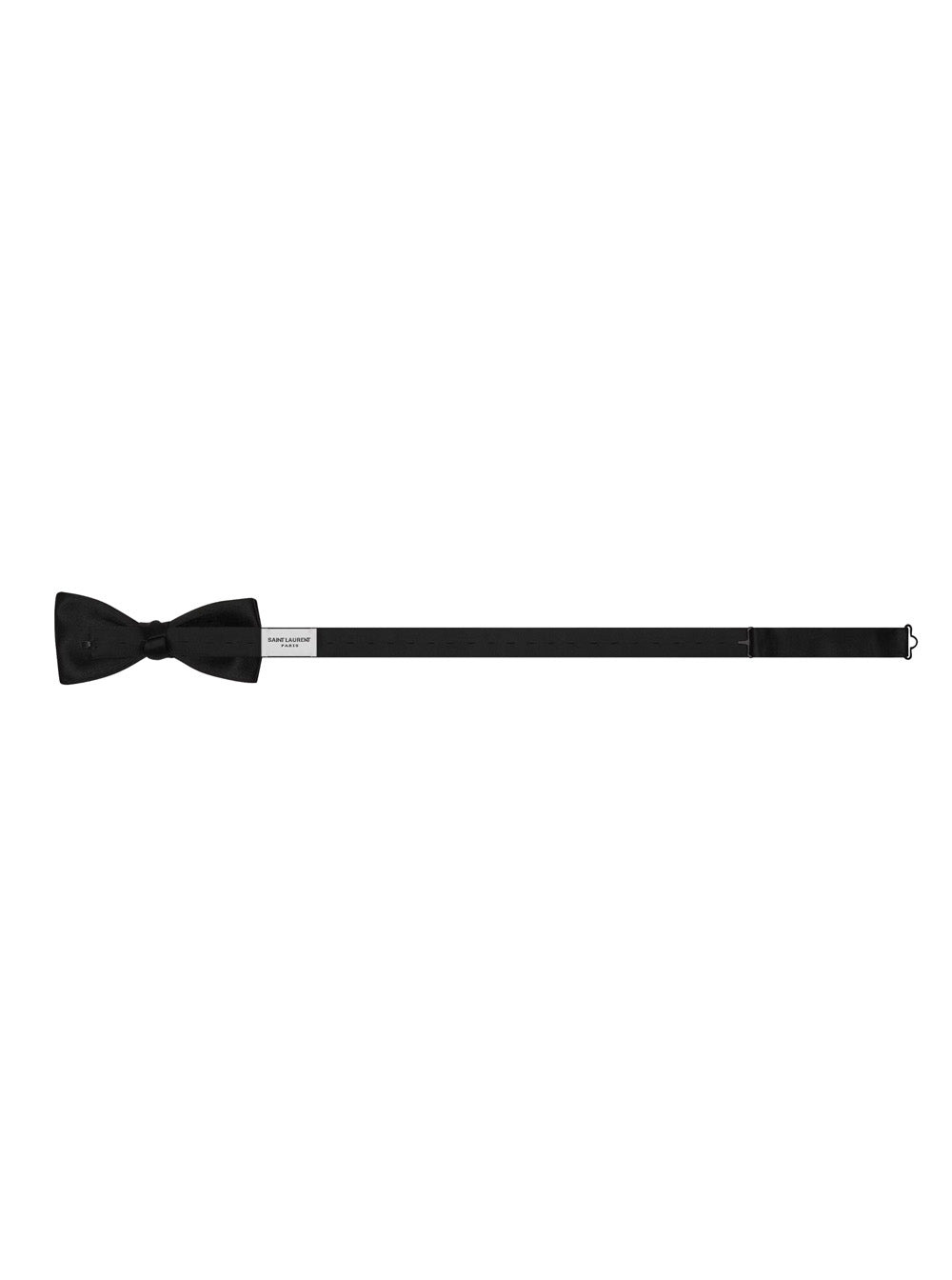 Saint Laurent Men Black Ready-To-Wear Bowtie With Hook Closure In Silk Man - 2
