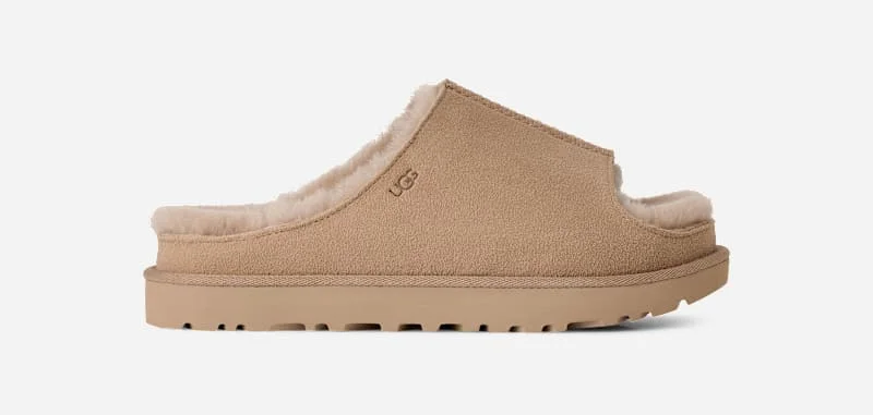® Women's Greenport Slide Sheepskin Slippers in Sand - 1