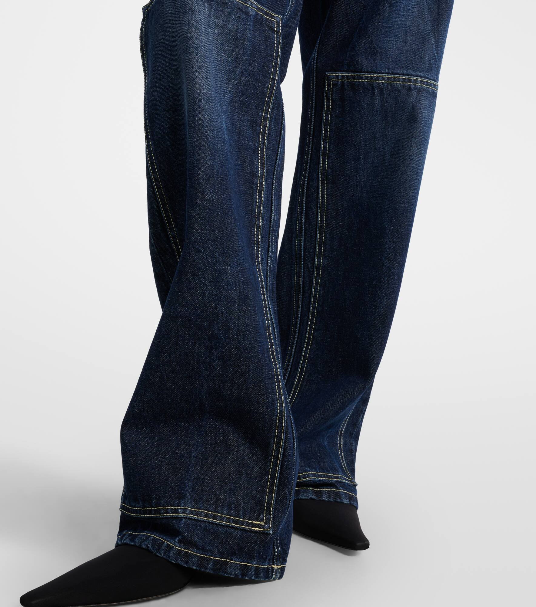 Cutout high-rise wide-leg jeans - 5